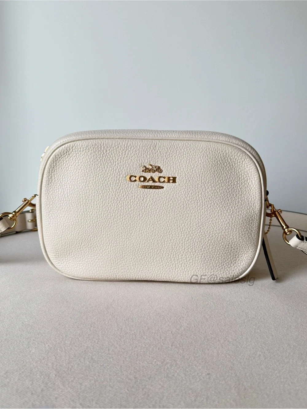 NWT Coach Detachable thicker strap Large Jamie Camera Crossbody bag Chalk White